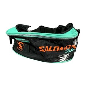 Salomon Club Vintage Fanny Pack Waist Bag Black Teal Orange Gorpcore Hiking